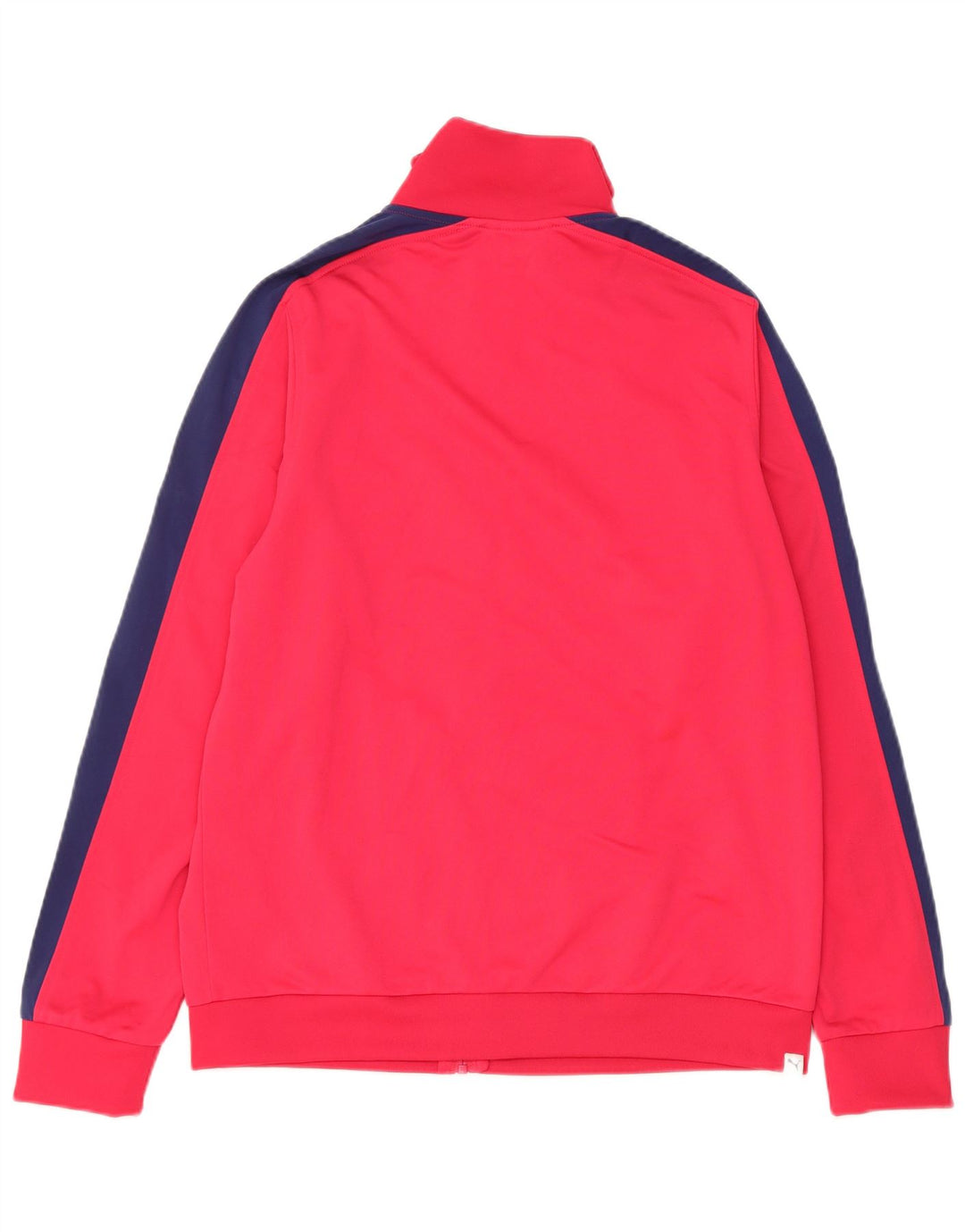 Puma Damen-Trainingsanzug-Top-Jacke, UK 16, großes rosafarbenes Farbblock-Polyester