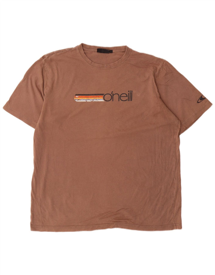 O'Neill Herren Grafik T-Shirt Top XL Braun Baumwolle