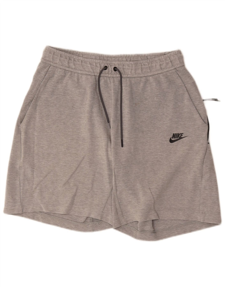 Nike Herren-Sportshorts aus mittelgrau gefleckter Baumwolle