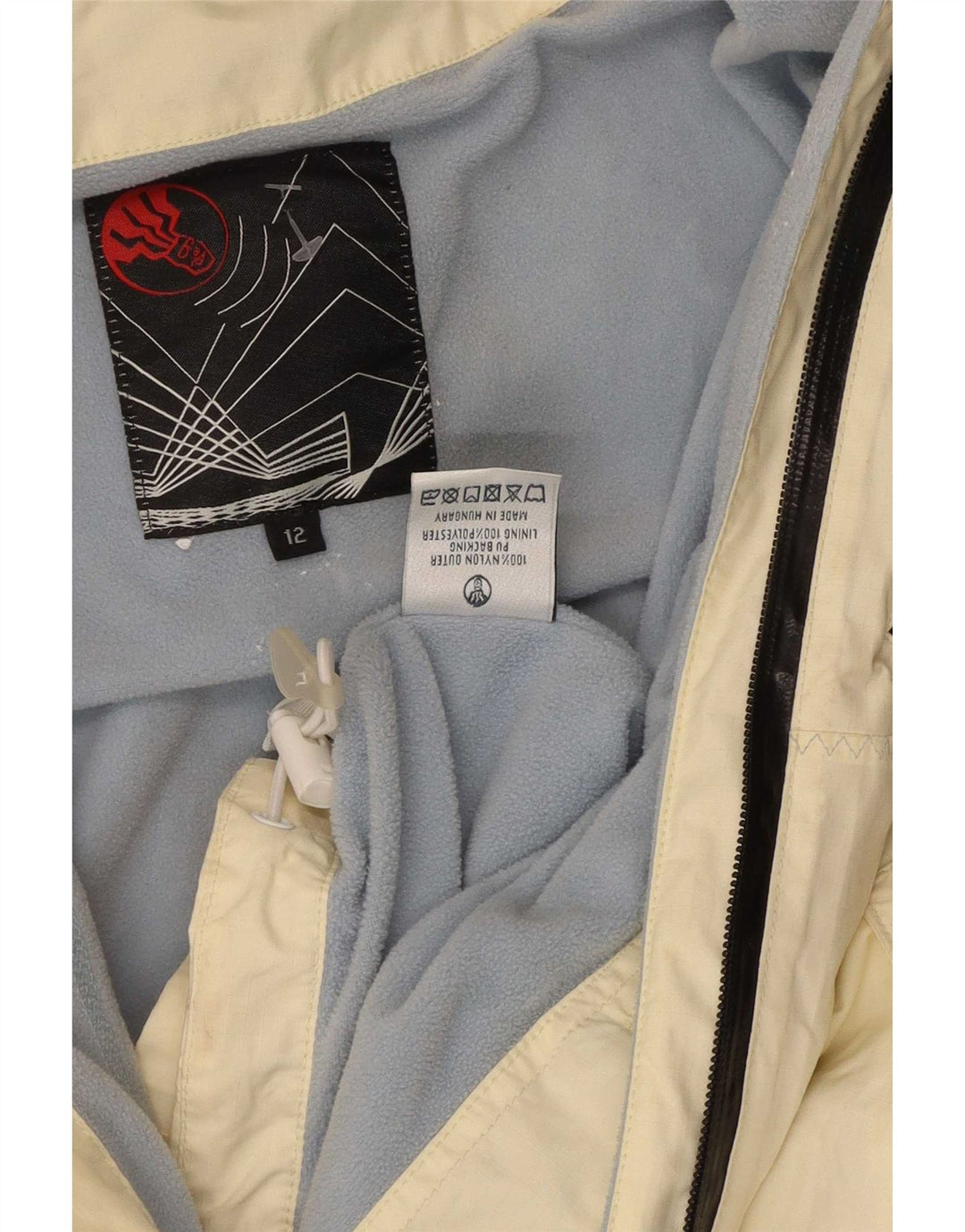 Fat Face Damen-Windbreakerjacke mit Kapuze, UK 12, mittelgelbes Nylon