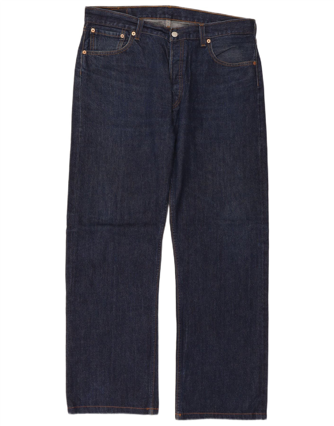 LEVI'S Mens 501 Straight Jeans W36 L30 Navy Blue Cotton Vintage Levi's and Second-Hand Levi's from Messina Hembry 