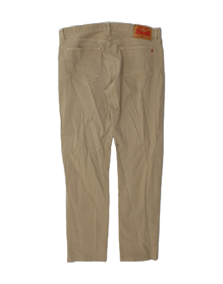 Mens Slim Casual Trousers W34 L34 Vintage Replay and Second-Hand Replay from Messina Hembry 