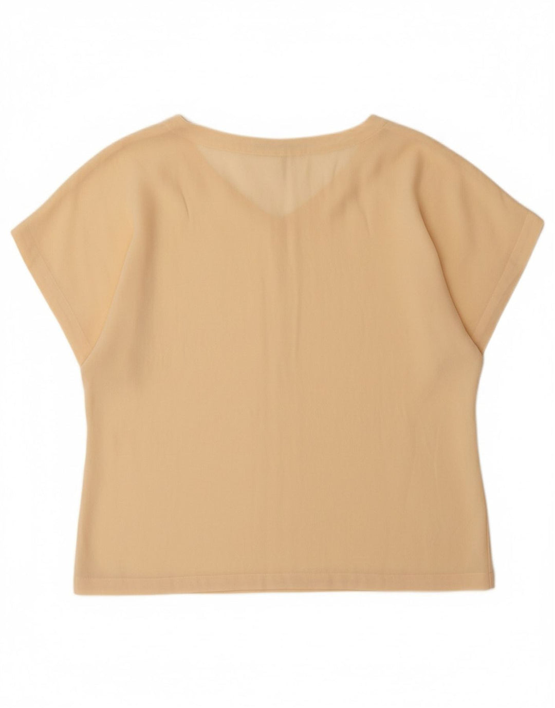 MAX MARA Damen T-Shirt Top UK 14 Large Beige Seide