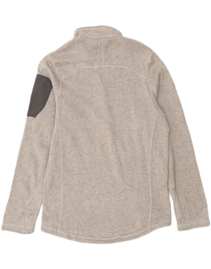 Eddie Bauer Herren-Sweatshirt mit Reißverschluss am Hals, Mittelgrau meliert