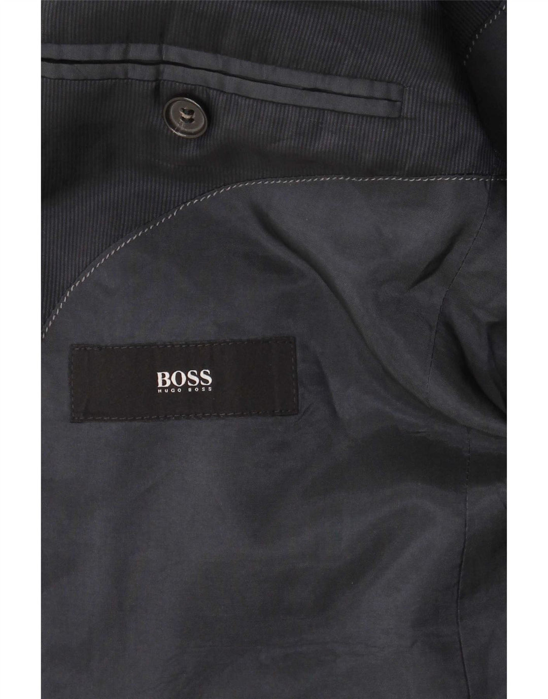 Hugo Boss Herren-Blazer mit 2 Knöpfen, EU 48, mittelmarineblaue Wolle