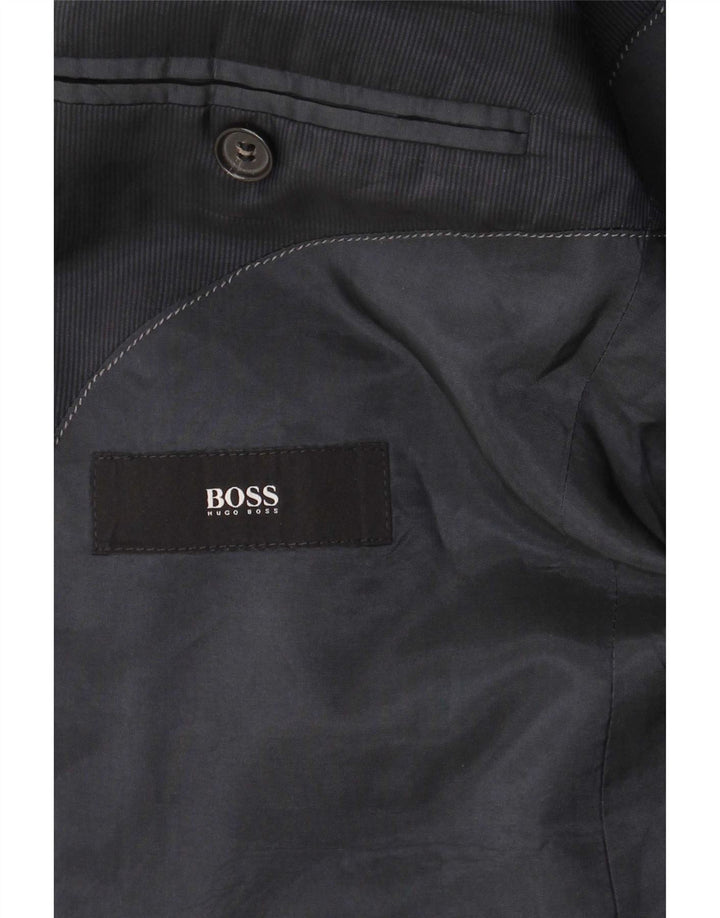 Hugo Boss Herren-Blazer mit 2 Knöpfen, EU 48, mittelmarineblaue Wolle