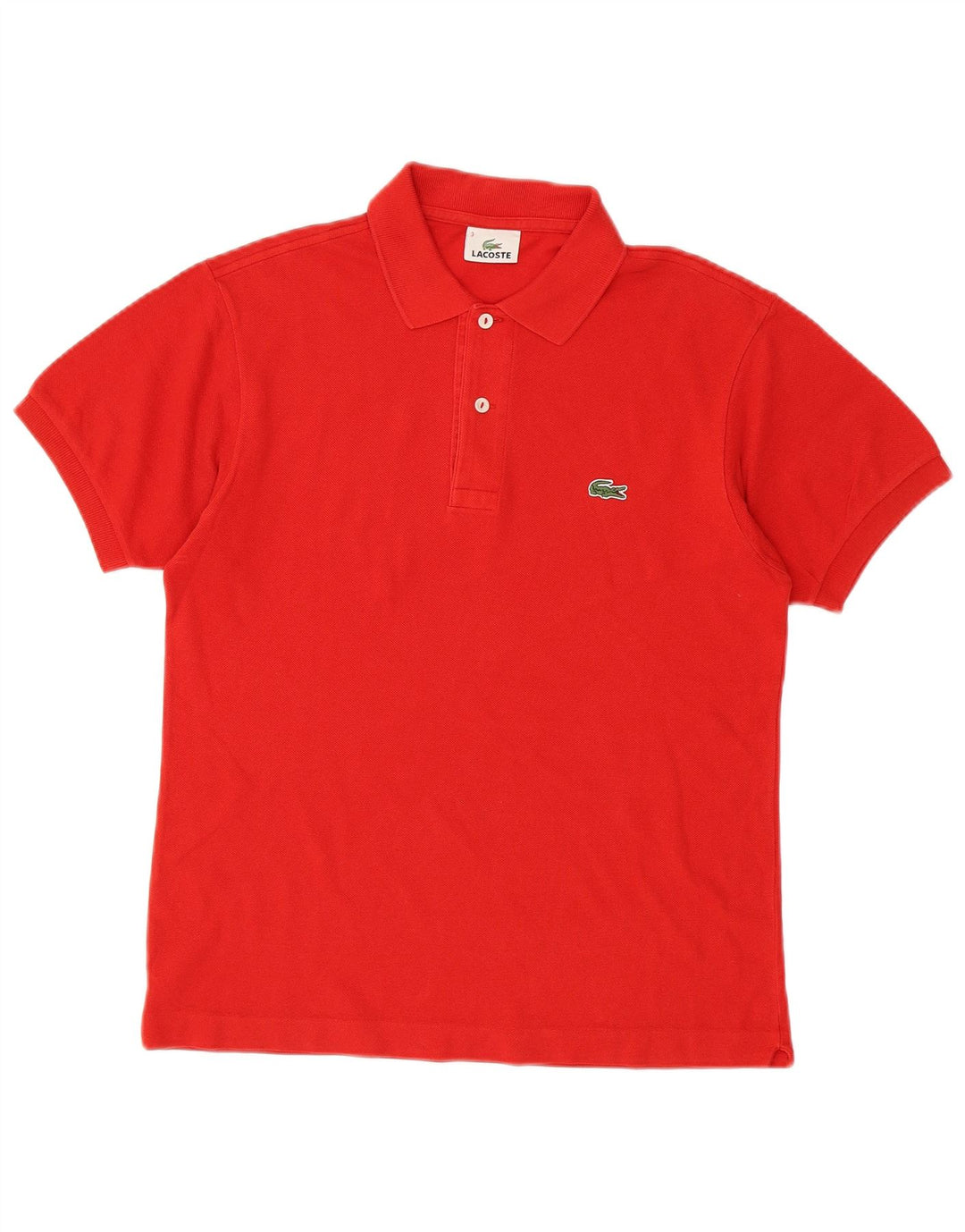 LACOSTE Herren-Poloshirt, Größe 3, klein, rote Baumwolle