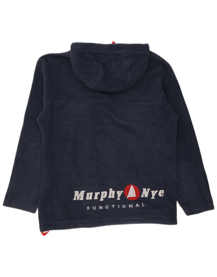 MURPHY & NYE Herren-Fleecepullover mit Kapuze, groß, marineblaues Polyester