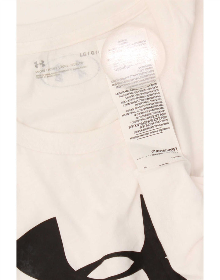 Under Armour Herren-T-Shirt mit Grafik, Größe L, Baumwolle, Weiß