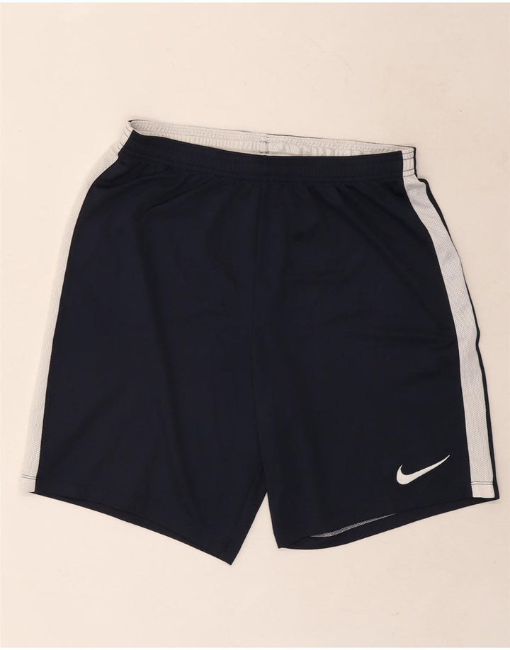 Nike Herren Dri Fit Sportshorts, groß, marineblaues Farbblock-Polyester