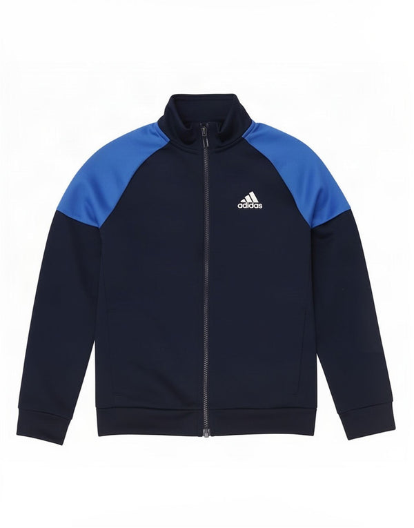 Adidas Jungen Grafik-Trainingsanzug-Top-Jacke, 9–10 Jahre, Marineblau, Farbblock