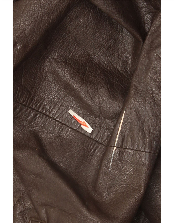 Vintage Damen Lederjacke UK 22 3XL Braun