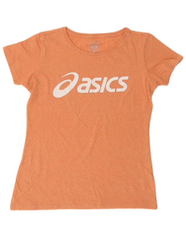 Asics Damen Graphic T-Shirt Top UK 12 Medium Orange
