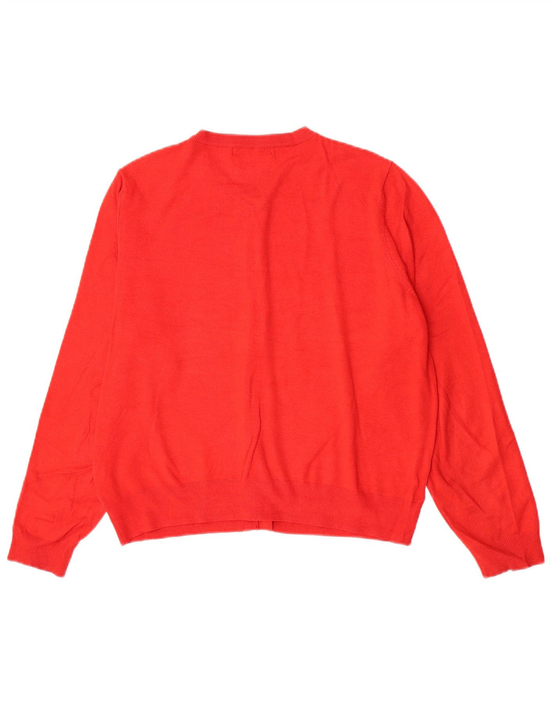 Marks & Spencer Damen Strickjacke Pullover UK 20 2XL Rote Viskose