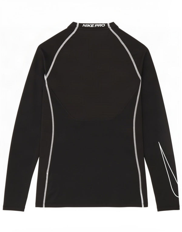 Nike Herren Tight Fit Graphic Top Langarm Small Schwarz Polyester