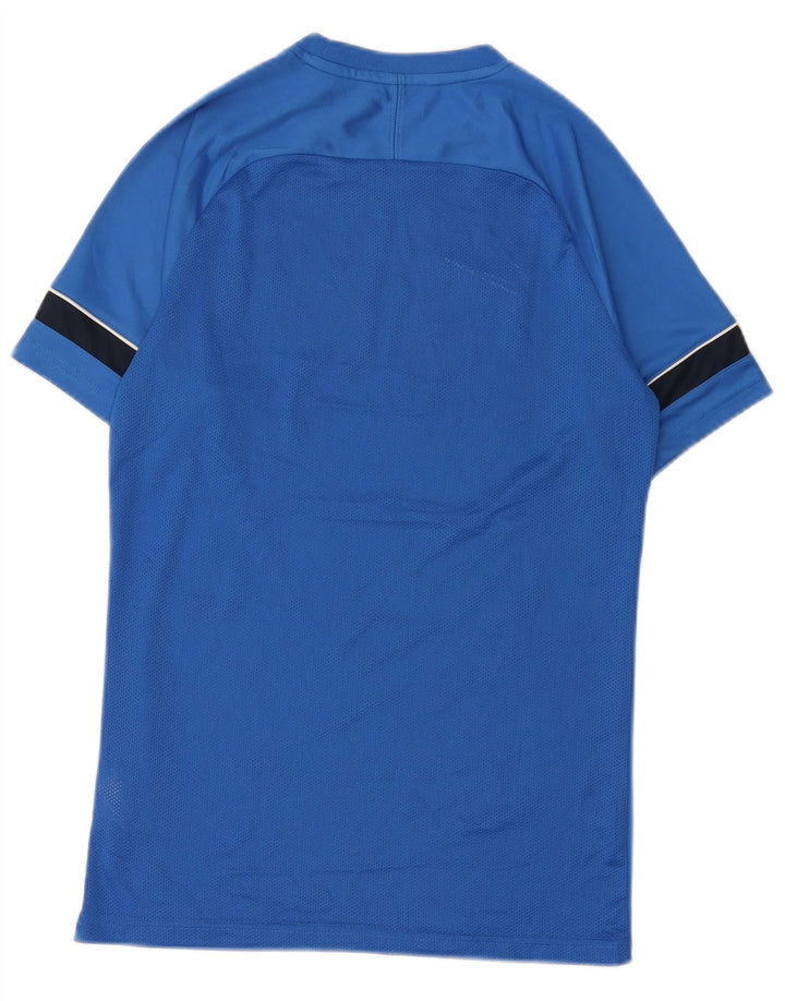 NIKE Herren Dri Fit T-Shirt Top Small Blau Colourblock Polyester