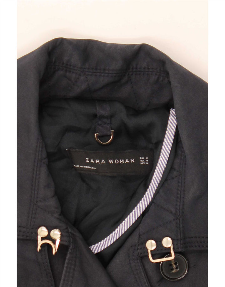 Zara Damen Trenchcoat UK 12 Medium Marineblau