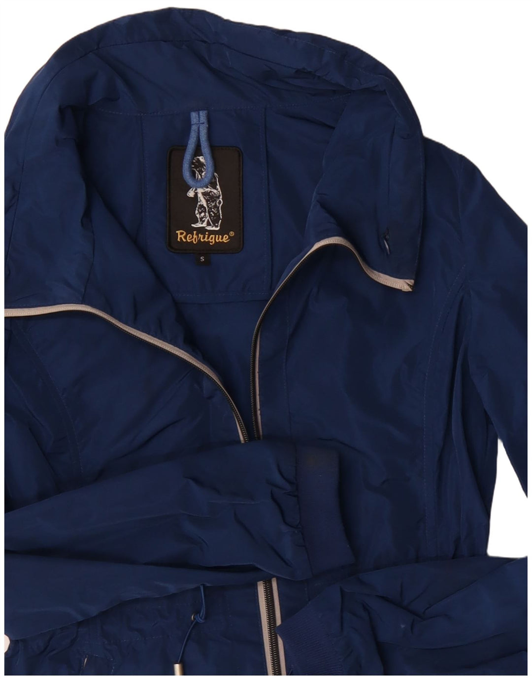 Refrigue Damen-Windbreakerjacke mit Reißverschluss, Gr. 10, klein, Blau