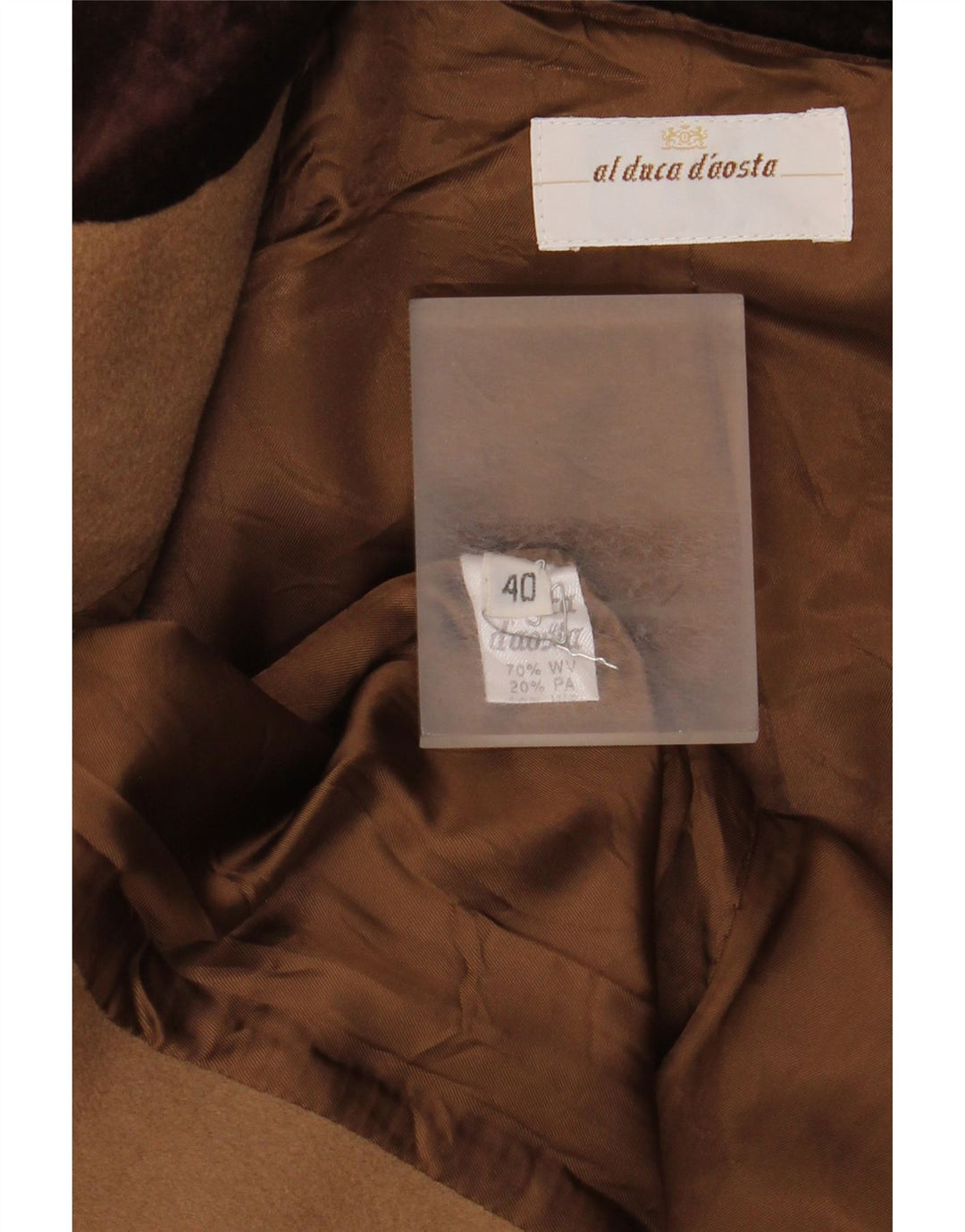 Al Duca D'Aosta Damen Longline 4-Knopf-Blazerjacke IT 40 Small Brown