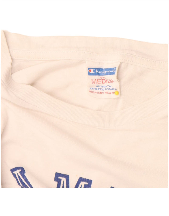 Champion Herren Grafik-T-Shirt-Oberteil Mittelweiß