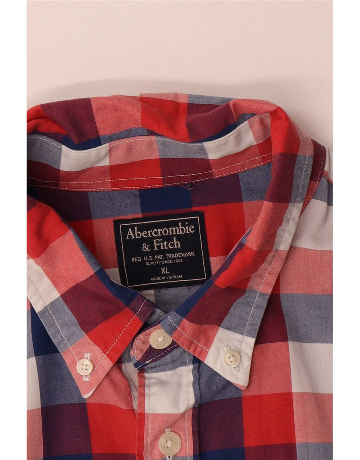 Abercrombie & Fitch Herrenhemd XL, mehrfarbig, Gingham-Baumwolle