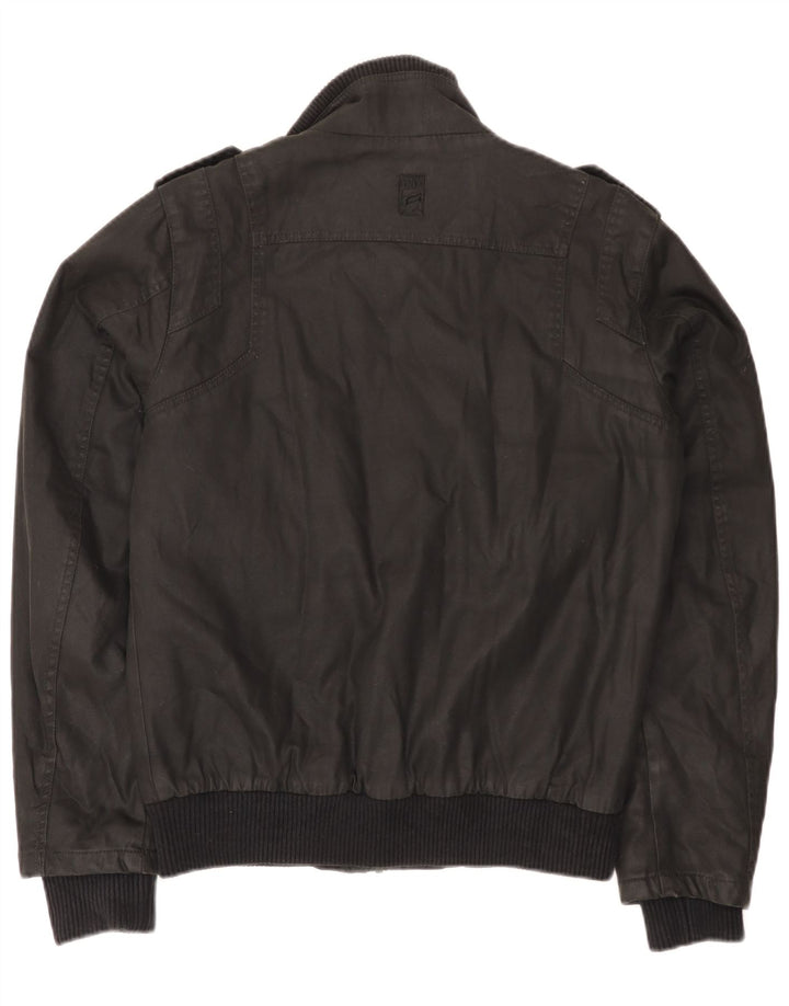Jack & Jones Herren-Utility-Jacke UK 36 Small aus schwarzer Baumwolle