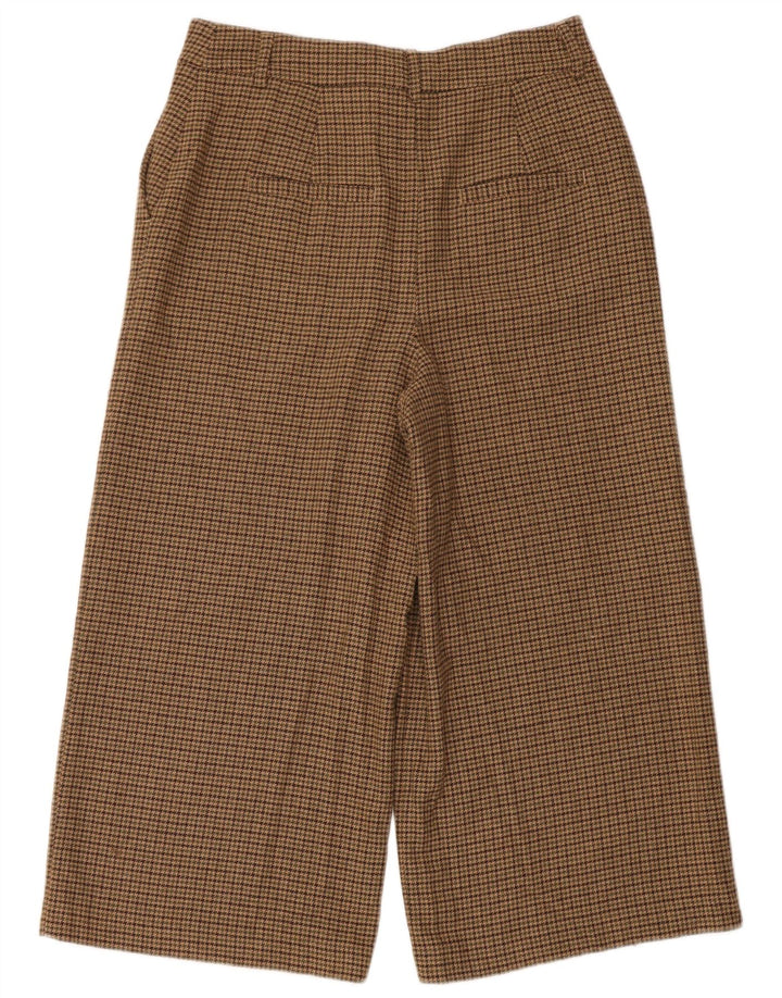 Boden Damen-Hose mit Hahnentrittmuster, UK 12, Größe M, W30, L23, Braun