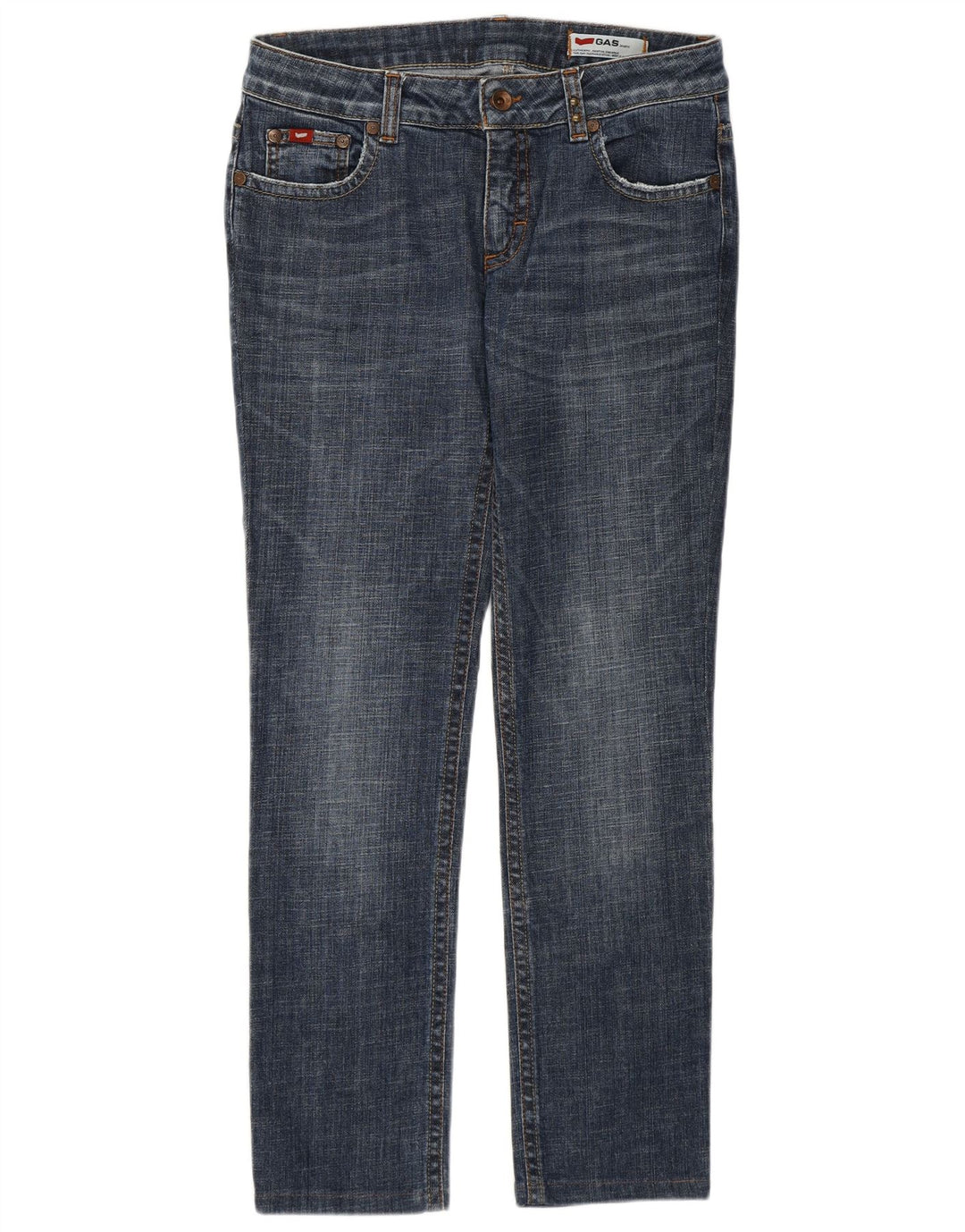 Gas Damen Slim Jeans W31 L29 Blaue Baumwolle