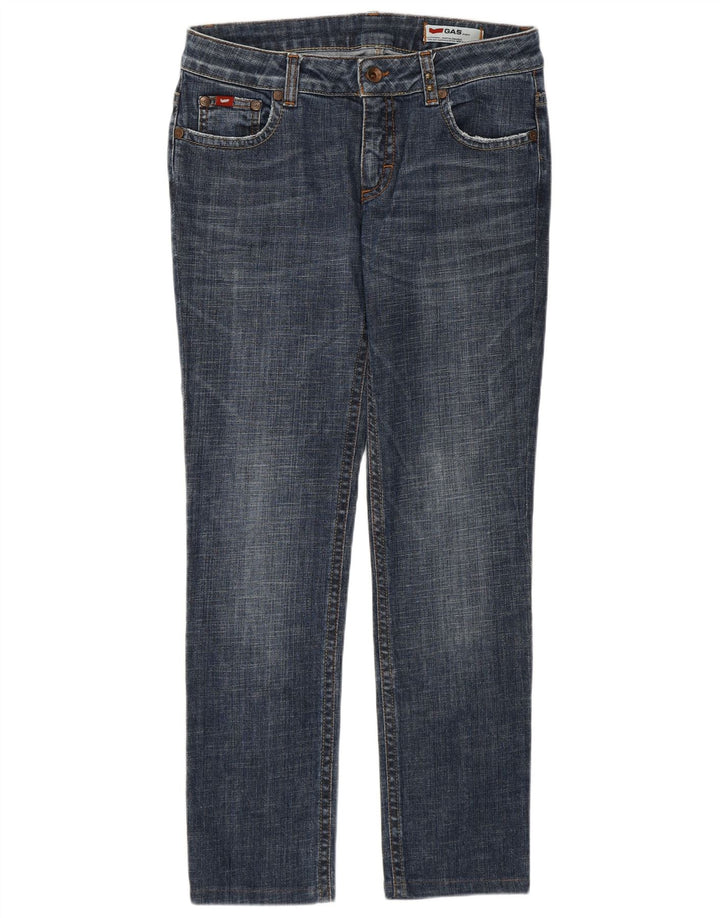 Gas Damen Slim Jeans W31 L29 Blaue Baumwolle