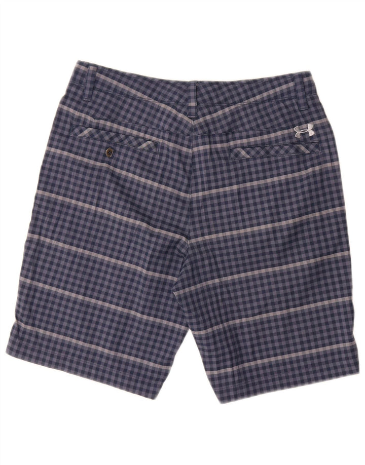 Under Armour Herren Chinoshorts W32 Mittelblaues Gingham-Polyester