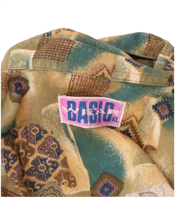 Basic Herren Kurzarmhemd XL Mehrfarbig Geometrisch