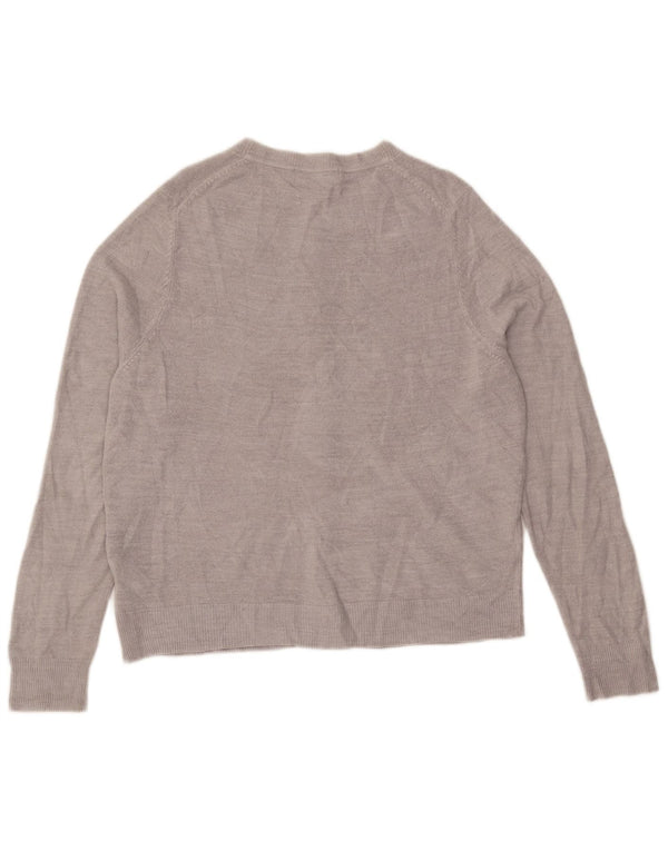 Marks & Spencer Damen-Cardigan-Pullover UK 14 Large Grau Acryl