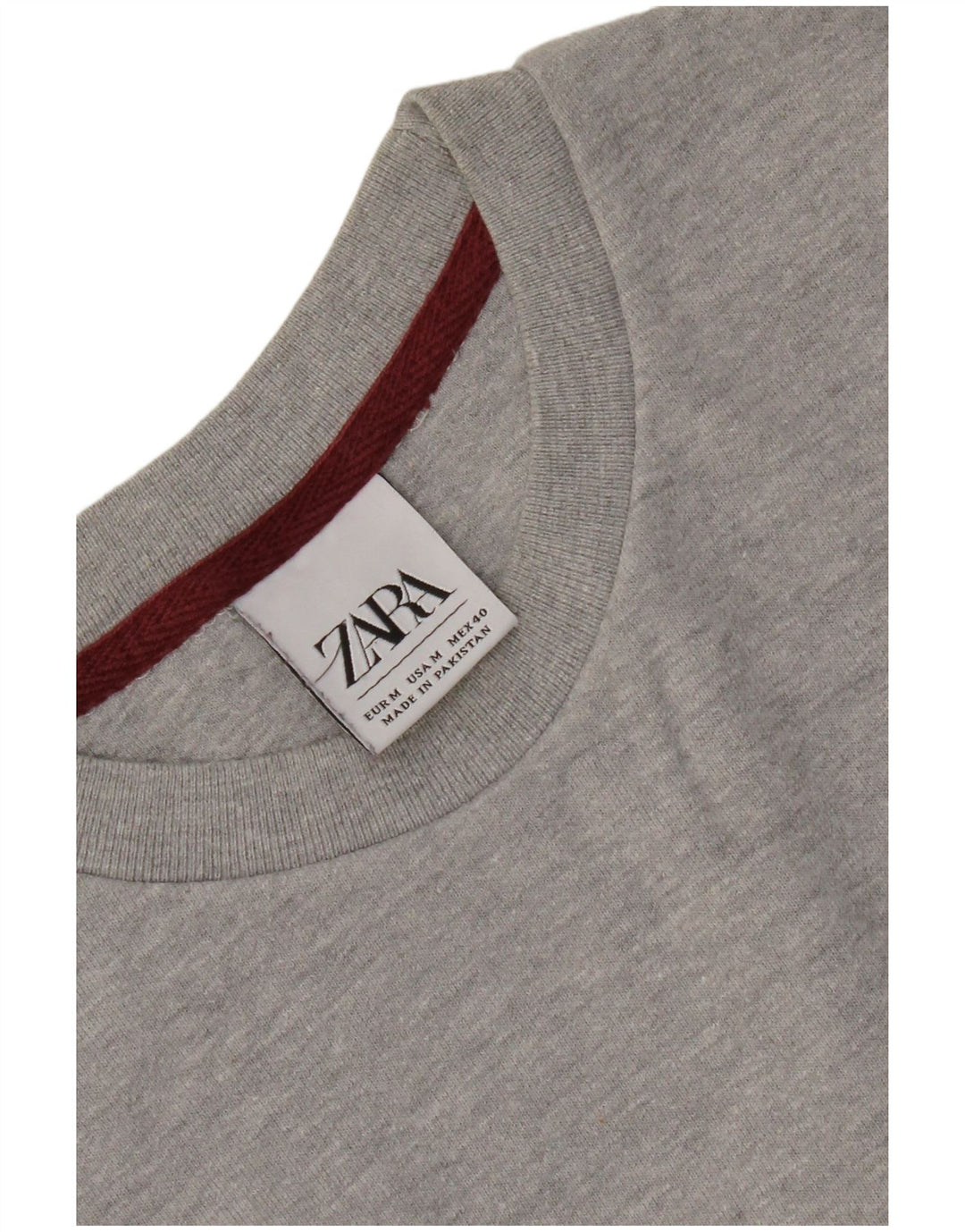 Zara Herren-Sweatshirt-Pullover, Mittelgrau, Farbblock