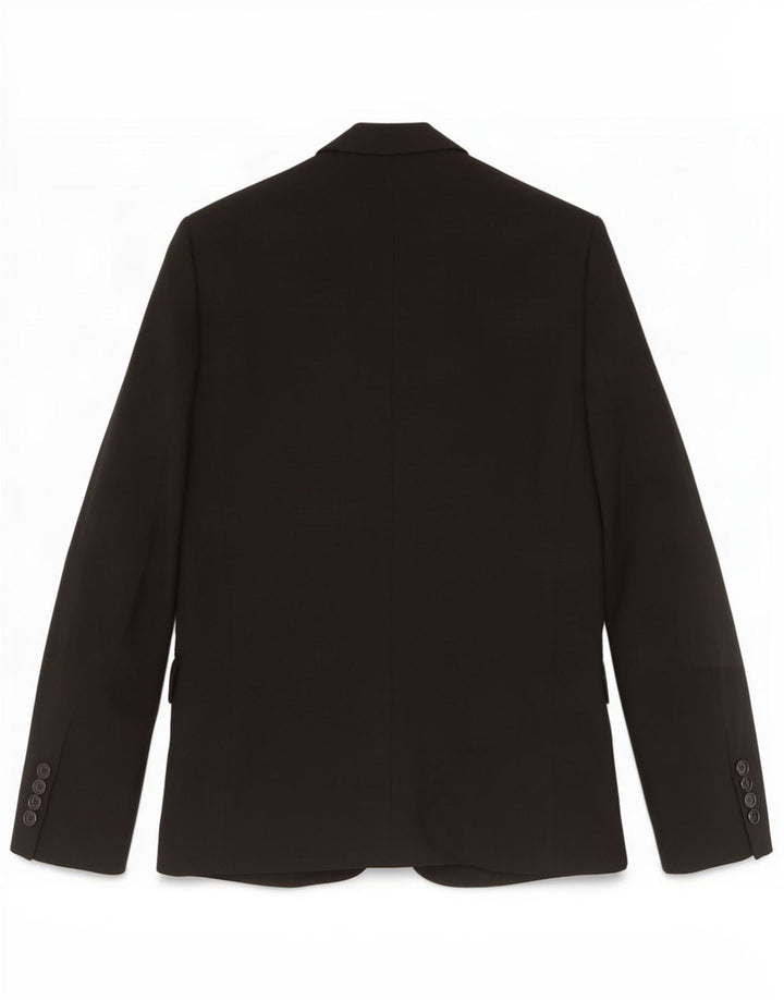 Zara Herren-Blazer mit 2 Knöpfen, EU 46, Größe S, schwarze Viskose