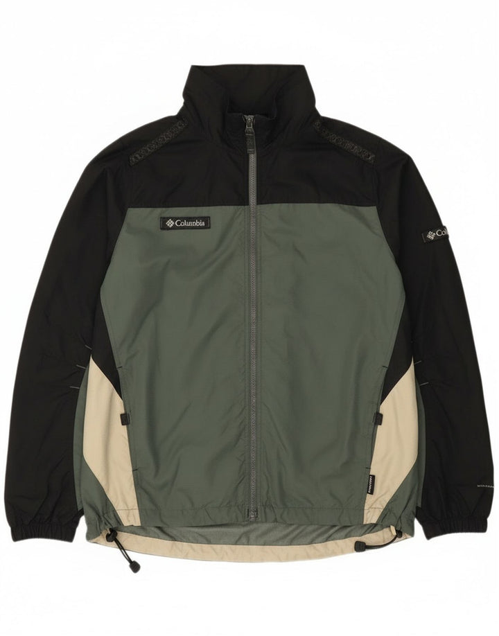 Columbia Herren-Regenjacke UK 38 Mittelgrünes Colourblock-Nylon