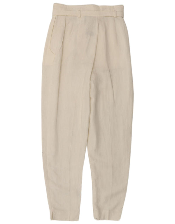 Vera Mont Damen-Freizeithose mit hoher Taille, UK 12, M, W28, L30, Weiß