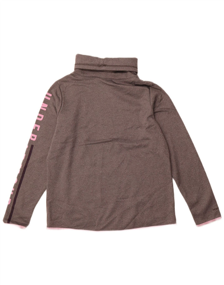 UNDER ARMOUR Damen Cold Gear Graphic Sweatshirt Pullover UK 16 Large Grau