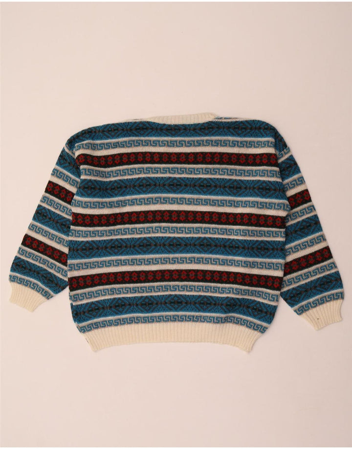 Vintage Herren Rundhalspullover Pullover XL Mehrfarbig Geometrisch