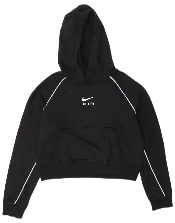 Nike Crop Graphic Hoodie-Pullover für Mädchen, 12–13 Jahre, Größe L, Schwarz, Baumwolle
