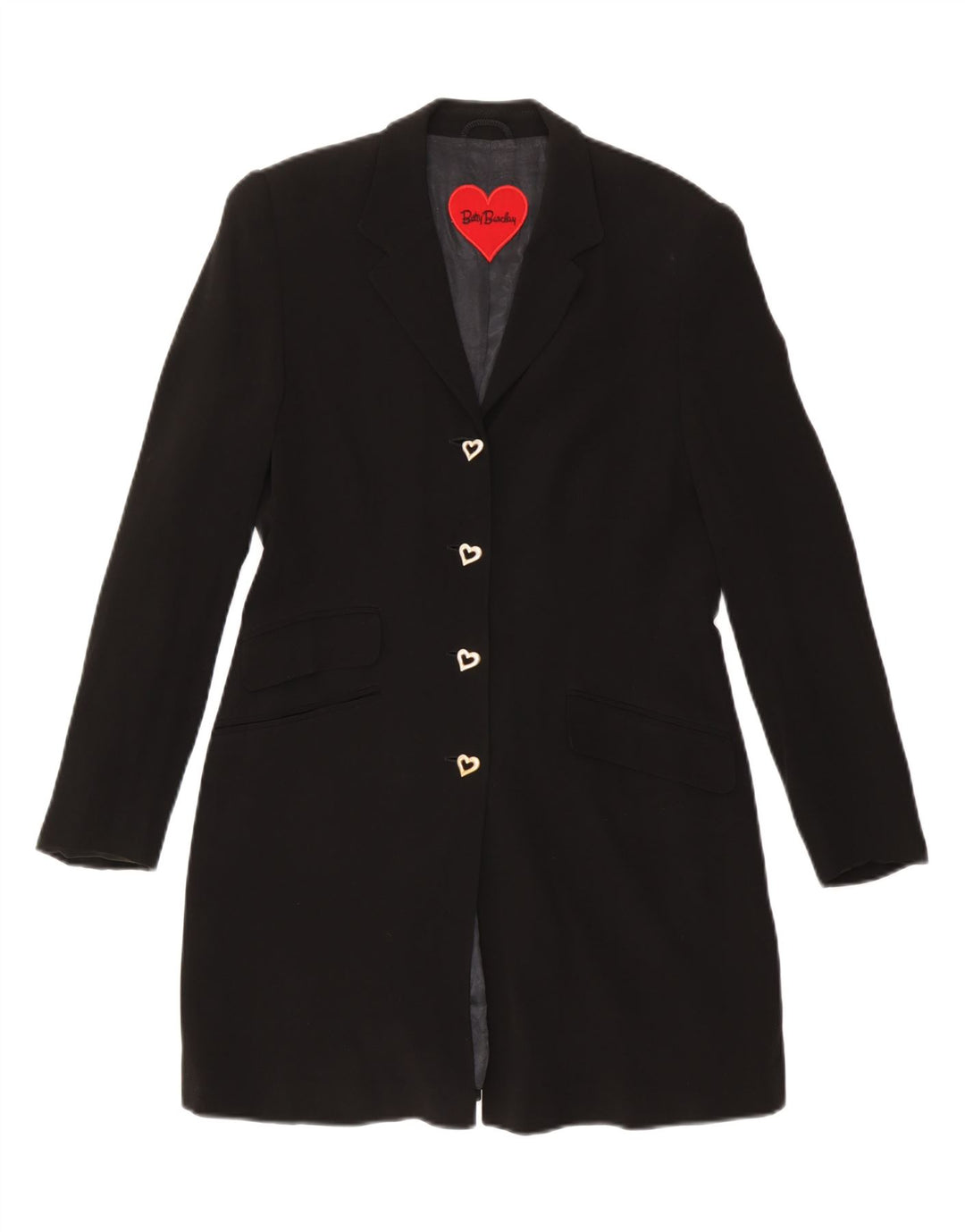 Betty Barclay Damen 4-Knopf-Longline-Blazerjacke UK 12 Mittelschwarz