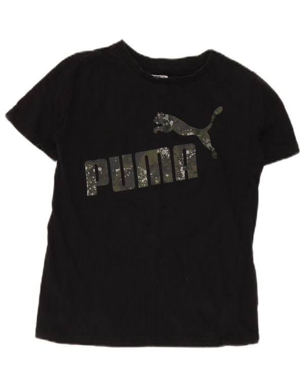 PUMA Jungen Graphic T-Shirt Top 10-11 Jahre Medium Schwarz