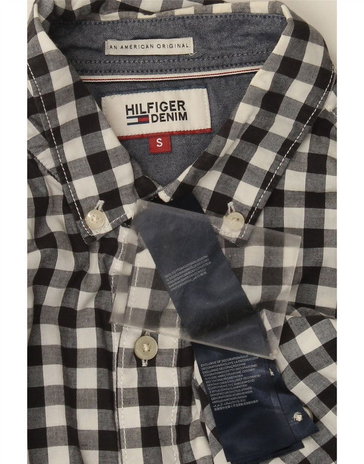 TOMMY HILFIGER Herrenhemd Small Black Gingham Cotton