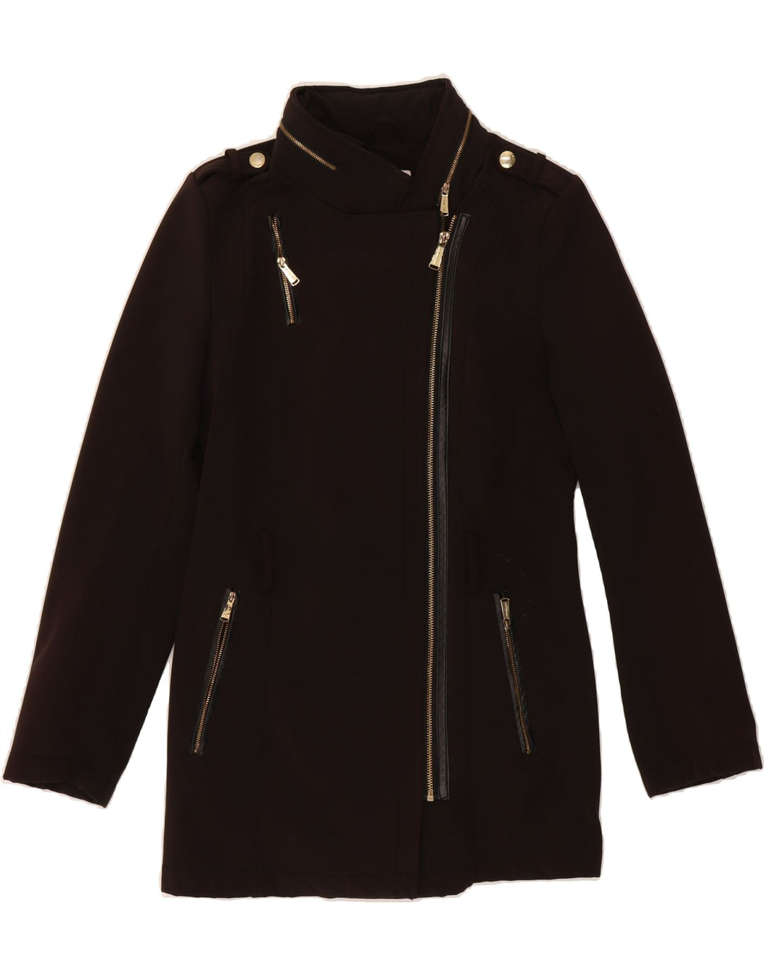 MICHAEL KORS Womens Overcoat UK 14 Medium Brown Polyester Vintage Michael Kors and Second-Hand Michael Kors from Messina Hembry 