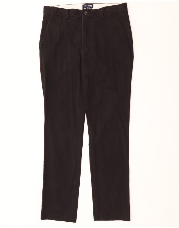 Chaps Herren-Chinohose mit gerader Passform, gerade Passform, W31, L32, schwarze Baumwolle