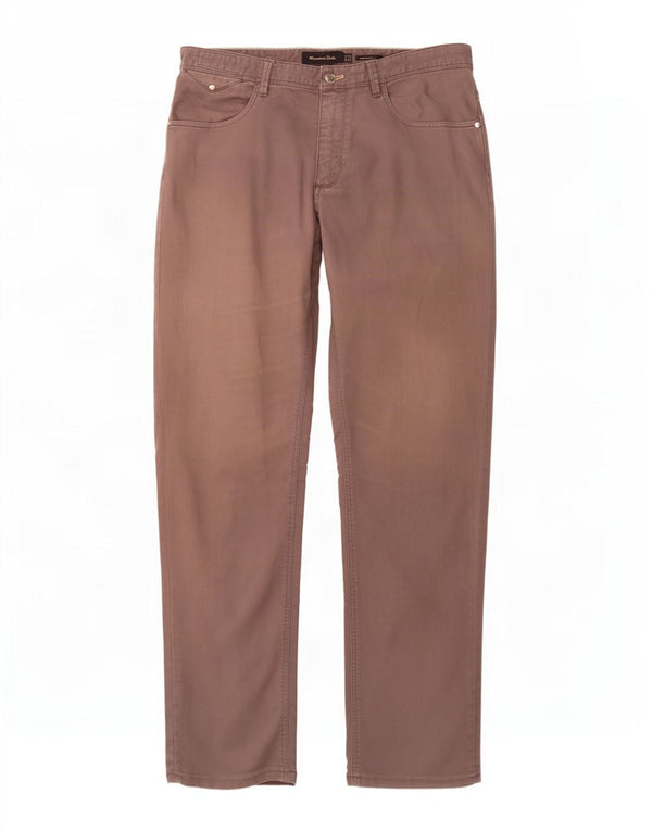 Massimo Dutti Mens Straight Casual Trousers EU 42 Large W32 L32 Grey