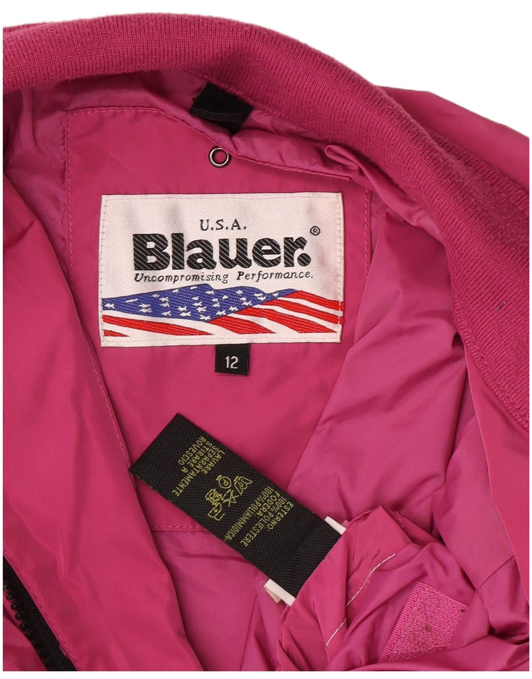Blauer Bomberjacke für Mädchen, 11–12 Jahre, rosa, Polyester