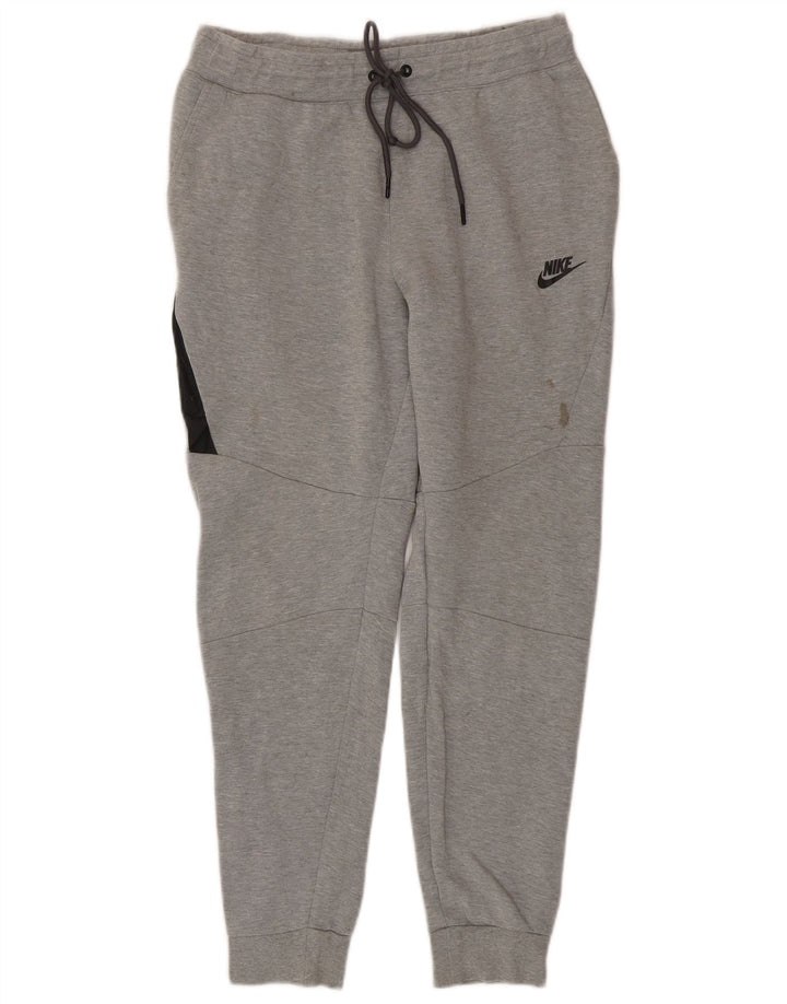 Nike Herren-Trainingshose und Jogger, mittelgraue Colourblock-Baumwolle