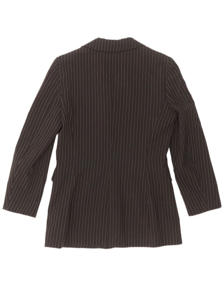 Kookai Damen-Blazerjacke mit 3 Knöpfen, EU 40, mittelschwarz, Nadelstreifen-Polyester
