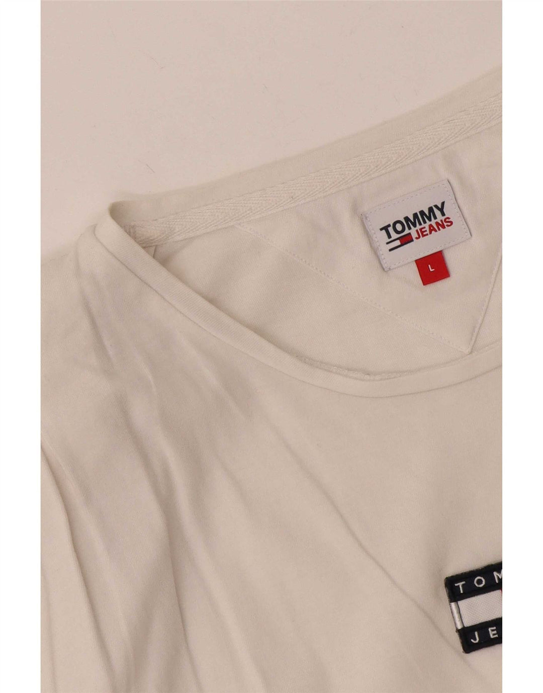 Tommy Hilfiger Damen Crop Vest Top UK 14 Large Weiß