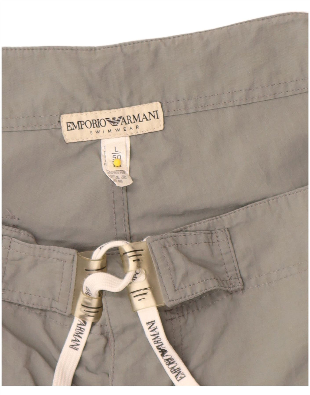 Emporio Armani Herren Badeshorts IT 50 Large Grau Polyester